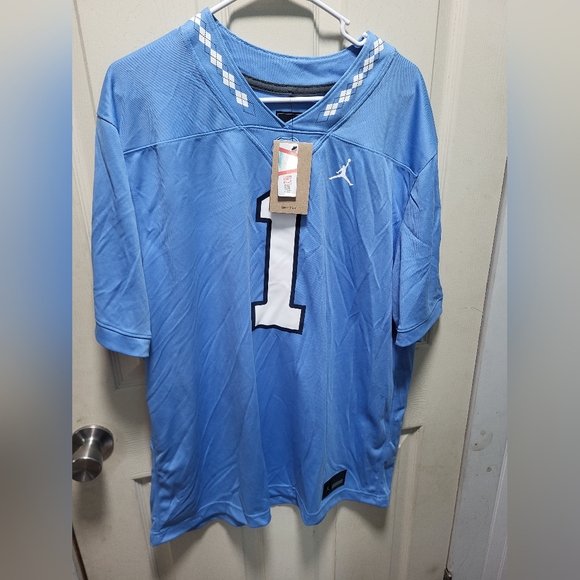 NEW XL North Carolina Tar Heels Jordan Brand Game Jersey Carolina Blue NWT - Picture 1 of 6
